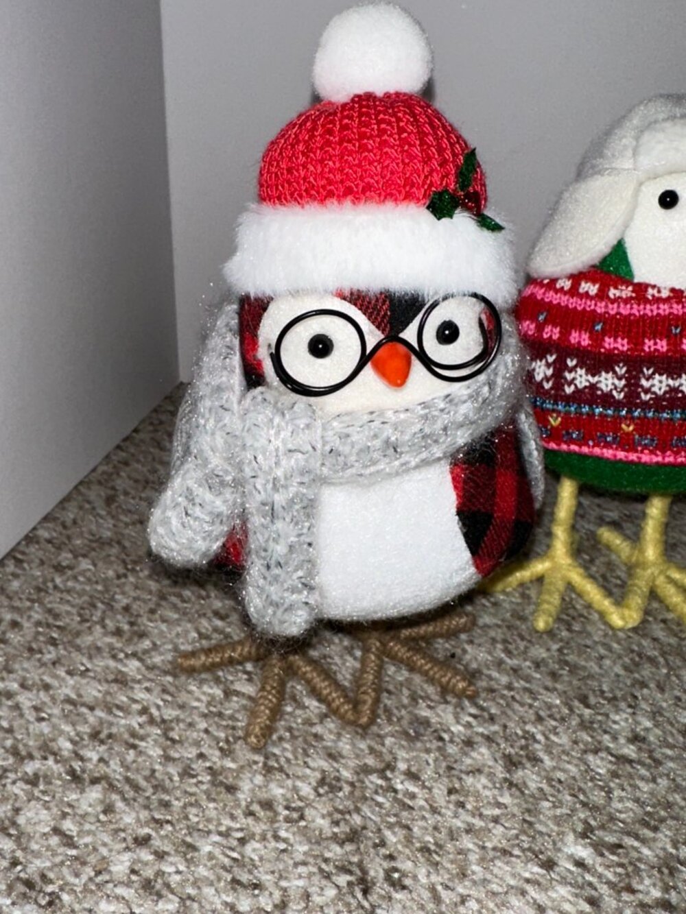 FABRIC BIRDs 7" Christmas WALGREENS 2023 SET OF 4 Featherly Friends - Picture 2 of 5